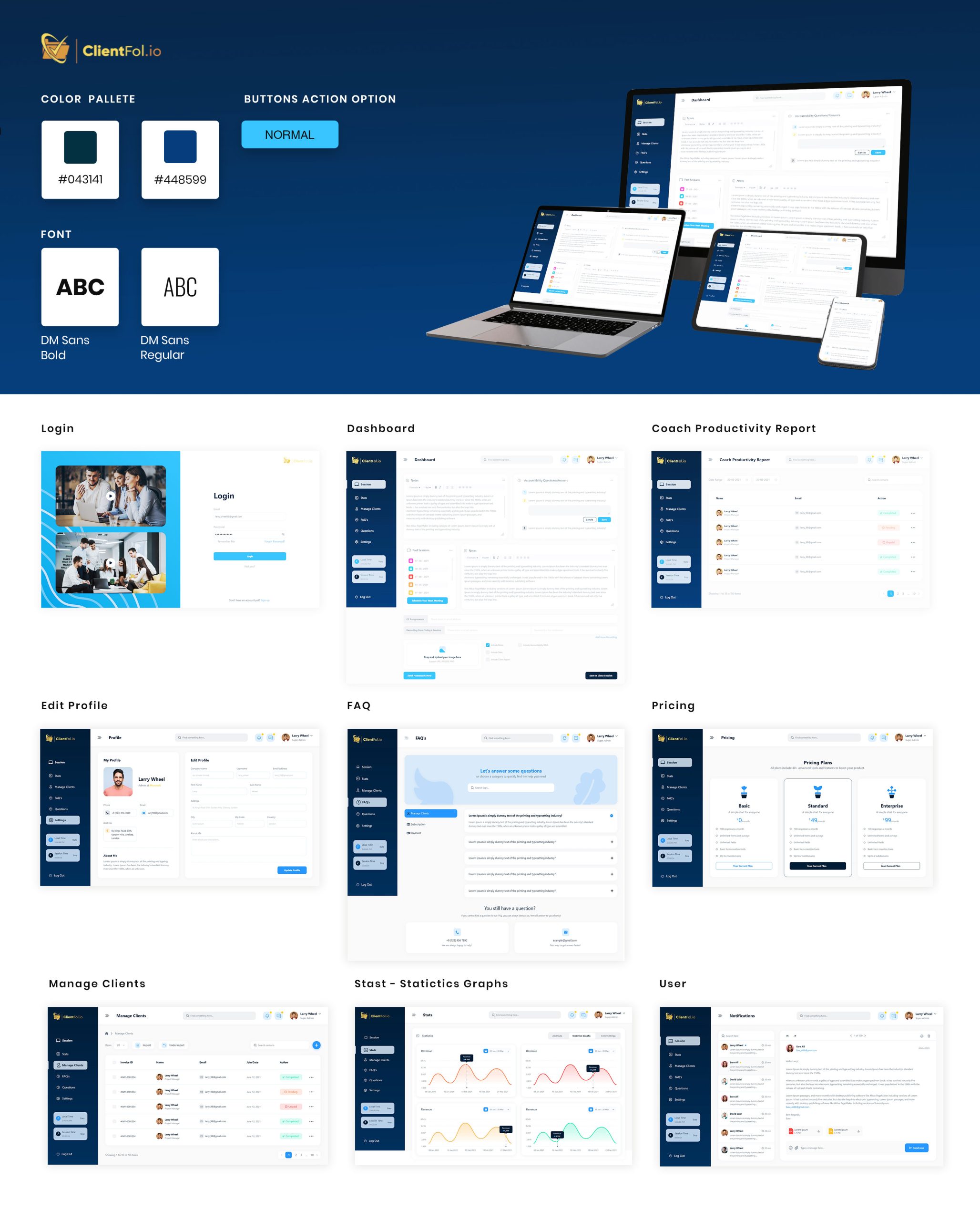 Client fol Dashboard 99Graphics Design