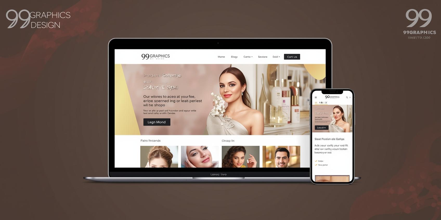 salon website design company service