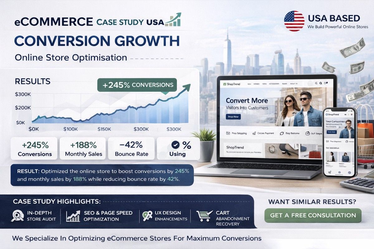ecommerce case study USA conversion growth online store optimisation