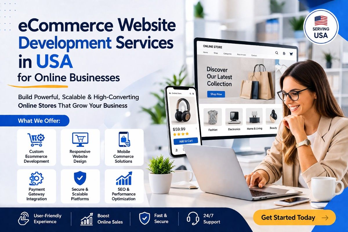 ecommerce website development services in USA for online businesses