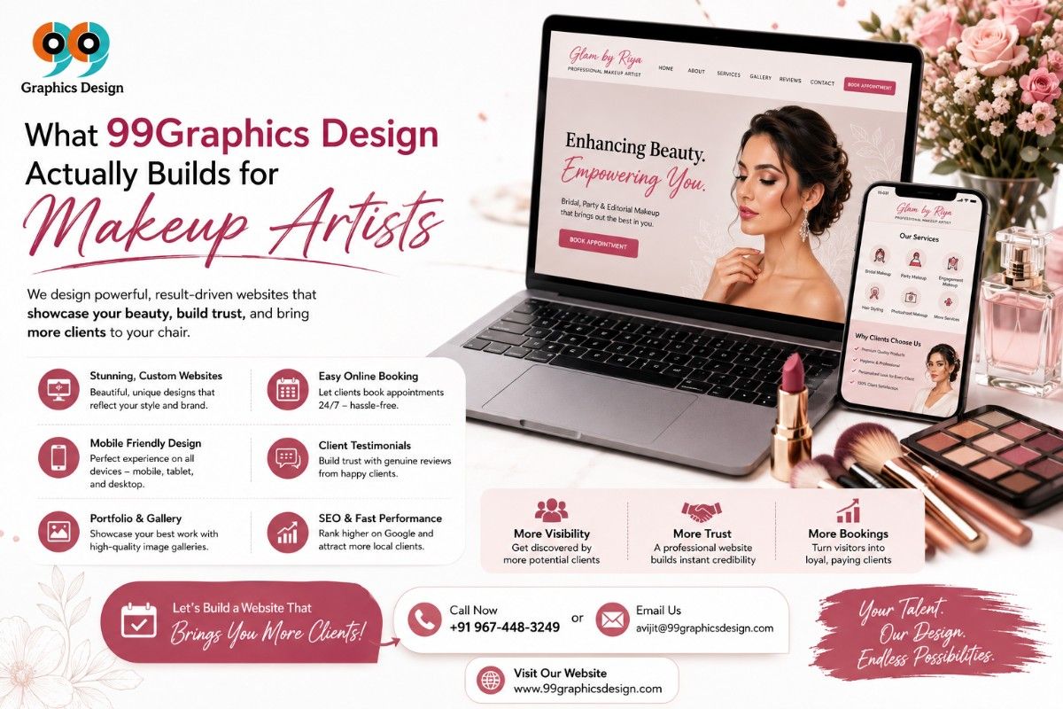 best makeup artist website design in kolkata