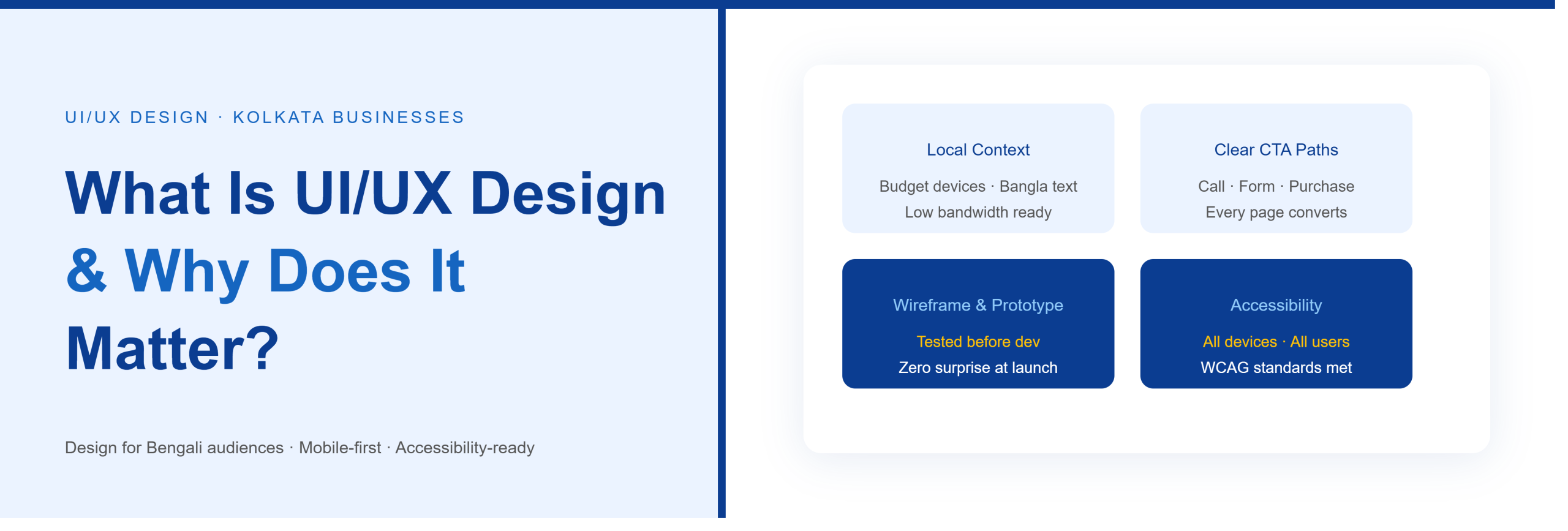 UI UX design services in Kolkata for mobile-first Indian audiences — wireframing, prototyping, Bangla-ready design by 99Graphics Design