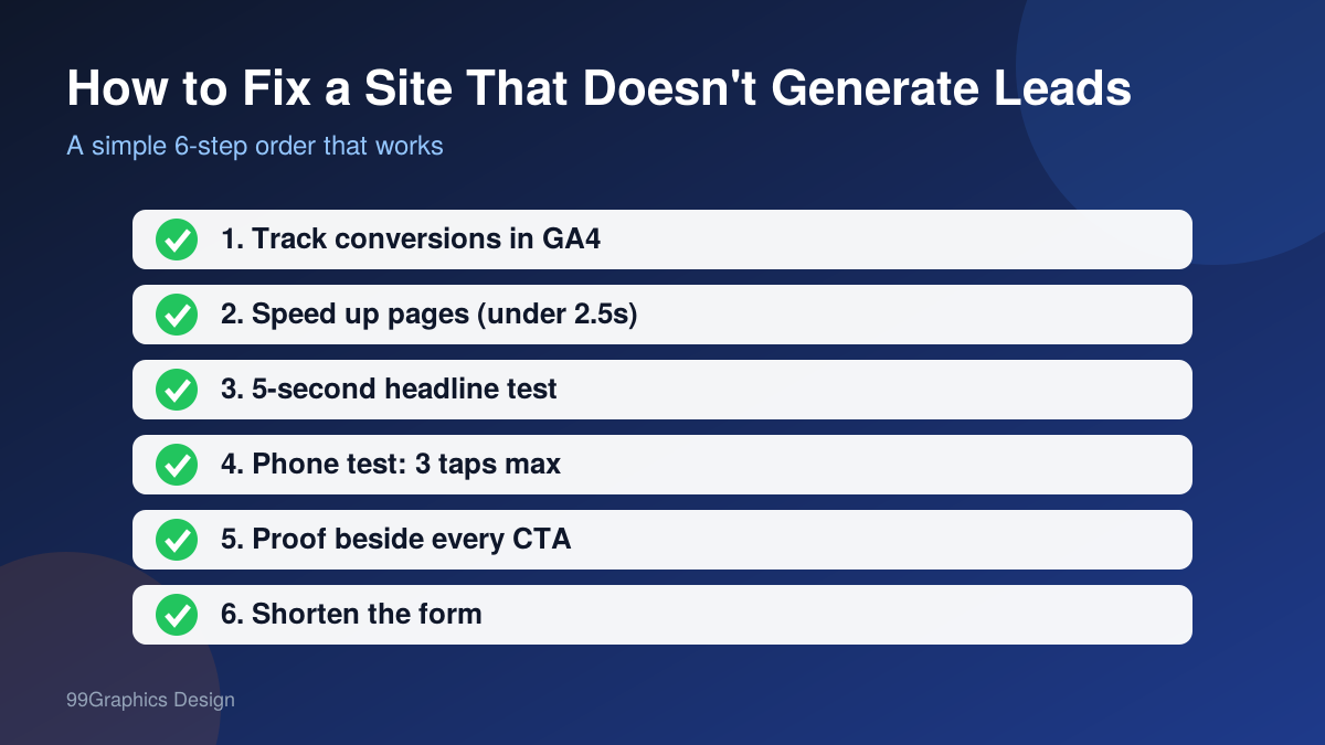 How to Fix a Website That Doesn't Generate Leads